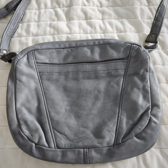 Guardian Gray Leather Crossbody Handbag - Picture 3 of 10